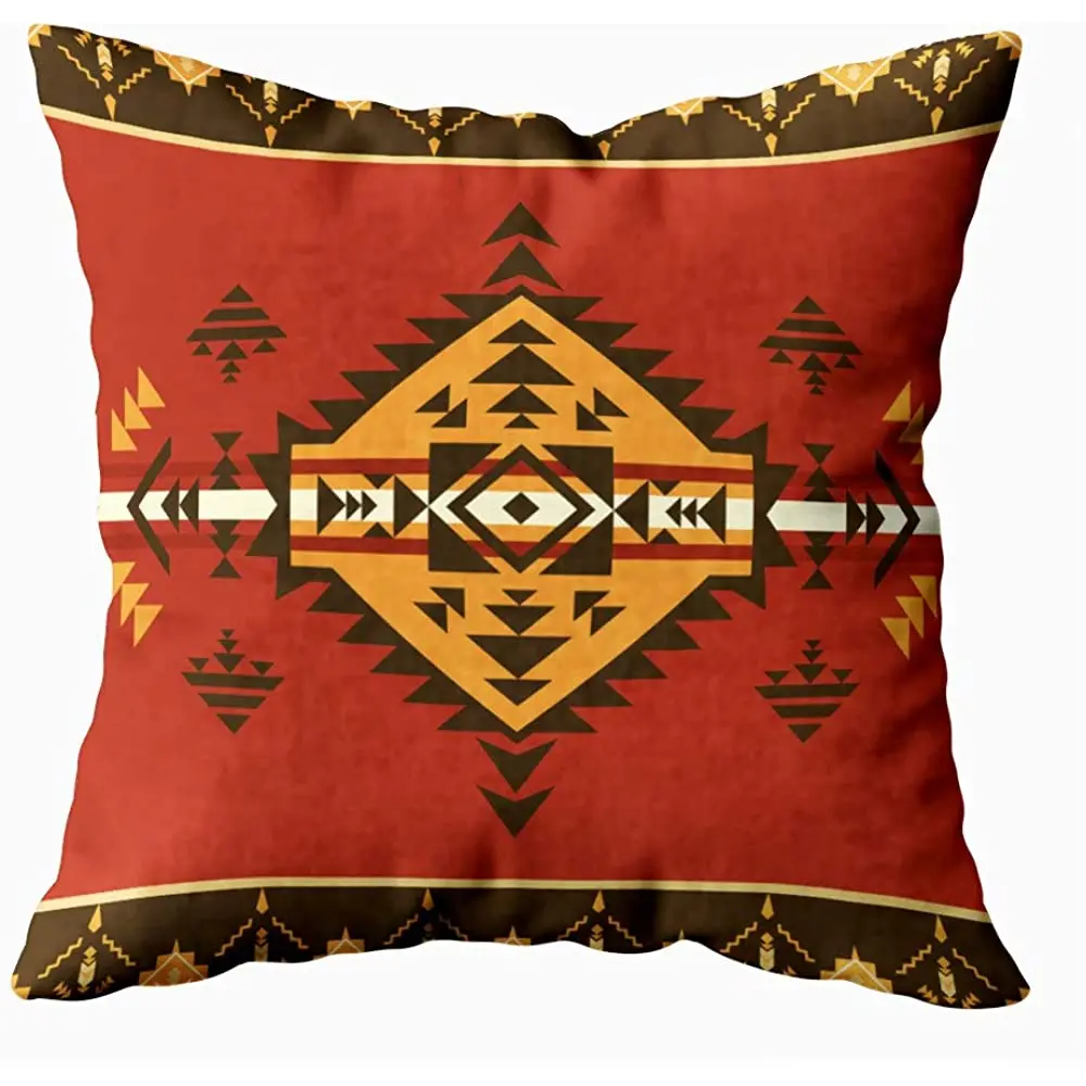 

20X20 Pillow Case,Herystathrow Pillow Case Popular Size Sofa Pillow Case Halloween Ethnic Pattern Tribal Print Can