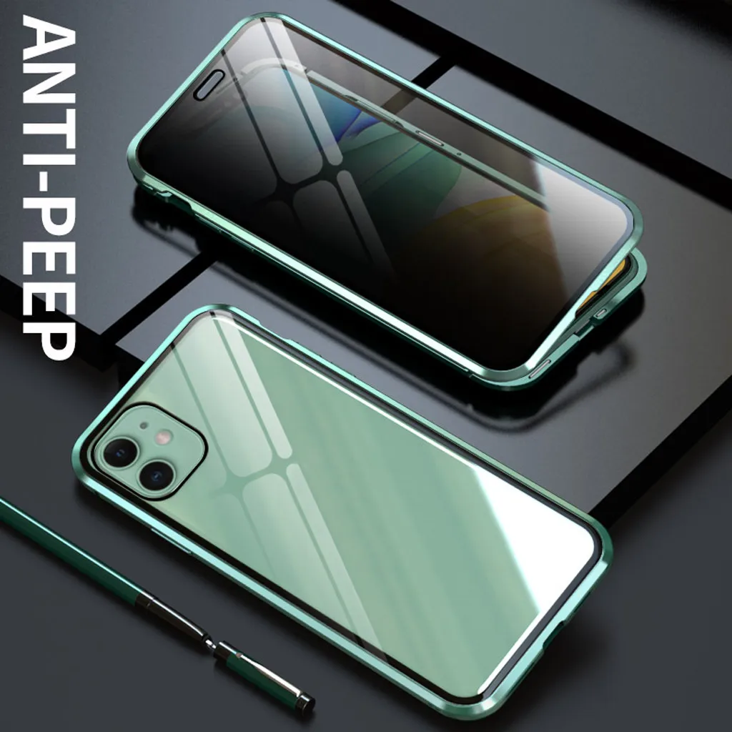 Антибликовое магнитное поглощение металлический бампер стеклянный чехол для