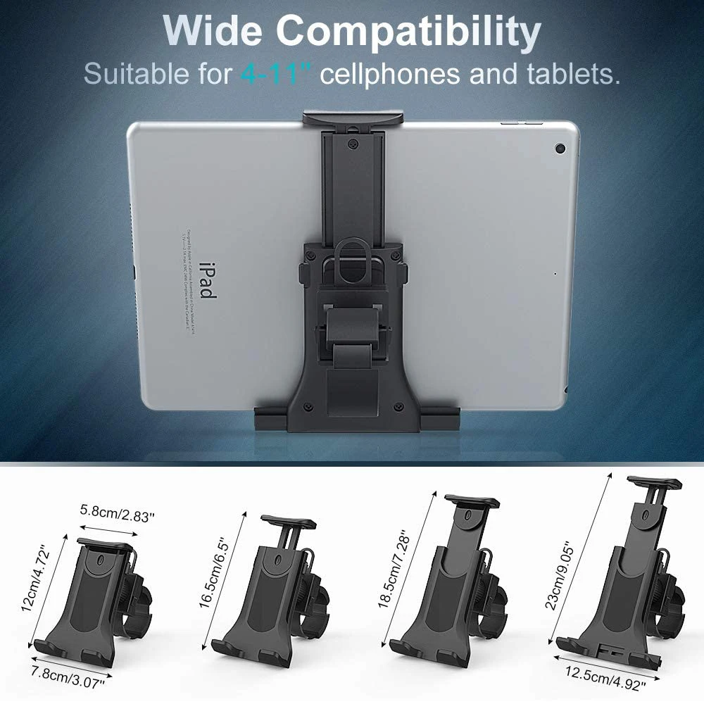 universal bike treadmill holder stand for ipad air 4 pro indoor gym handlebar tablet mount holder for 4 to 11 inch mobile device free global shipping