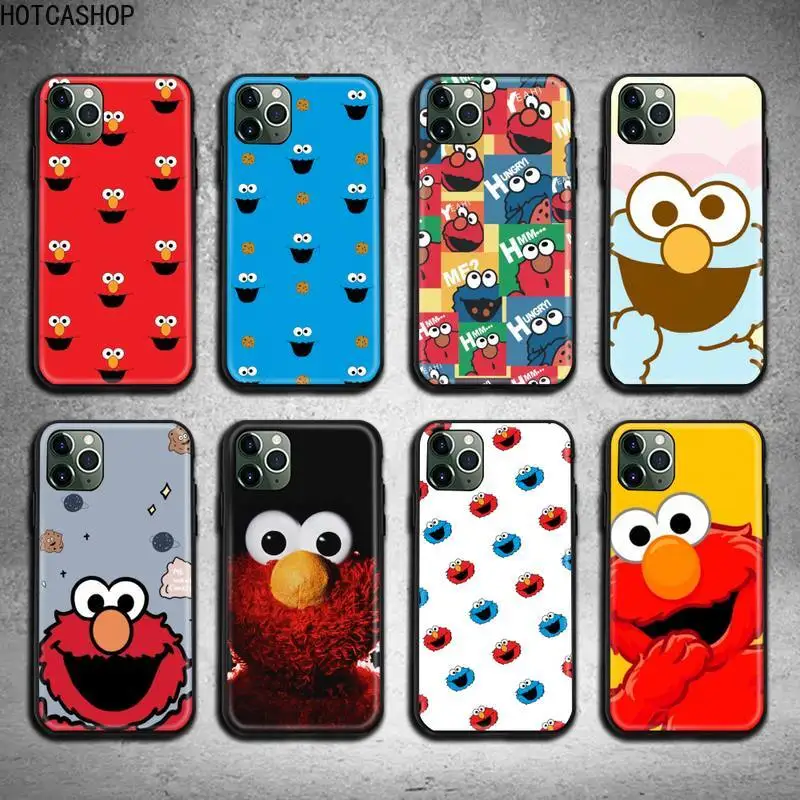 

kaw ELMO Cookie Couple Phone Case for iphone 12 pro max mini 11 pro XS MAX 8 7 6 6S Plus X 5S SE 2020 XR case
