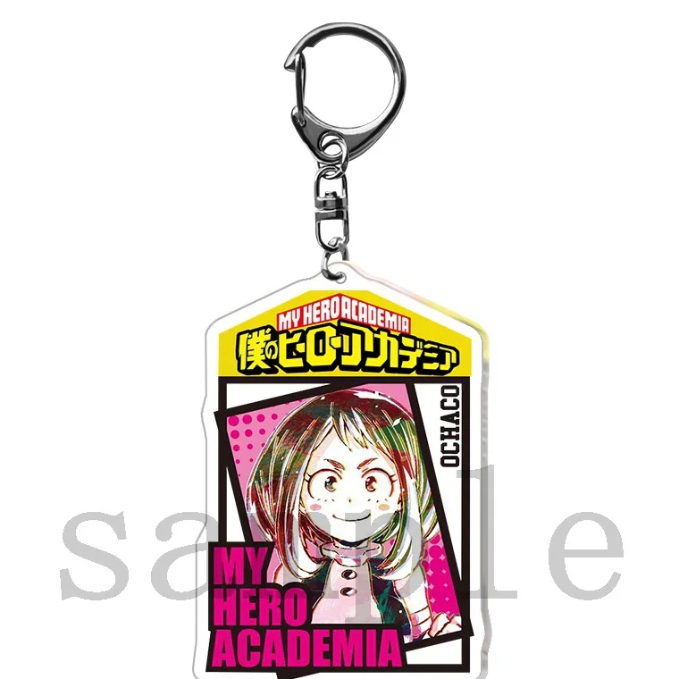 

My Hero Academia Keychain Cute Double Sided Key Chain Pendant Acrylic Anime Accessories Cartoon Keyring