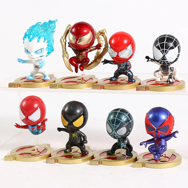 Marvel Cosbaby Человек паук Железный Паук мини ПВХ Коллекция экшн Фигурки игрушки
