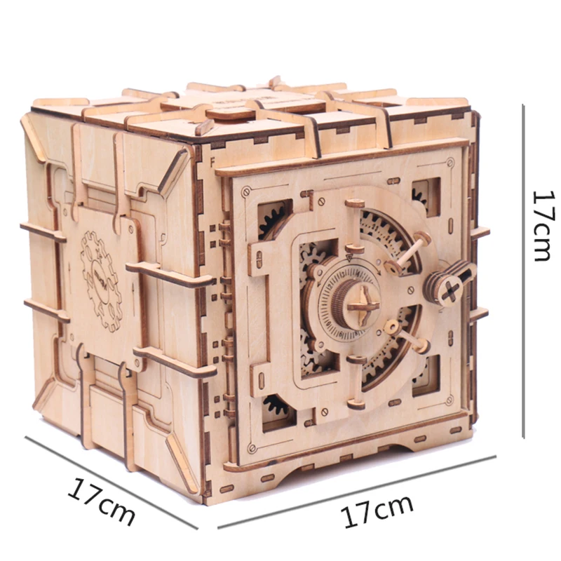 

3D Puzzles Creative Wooden Password Treasure Box Mechanical Transmission Puzzle Ukraine UGEARS Model Valentine's Day Gifts Grow