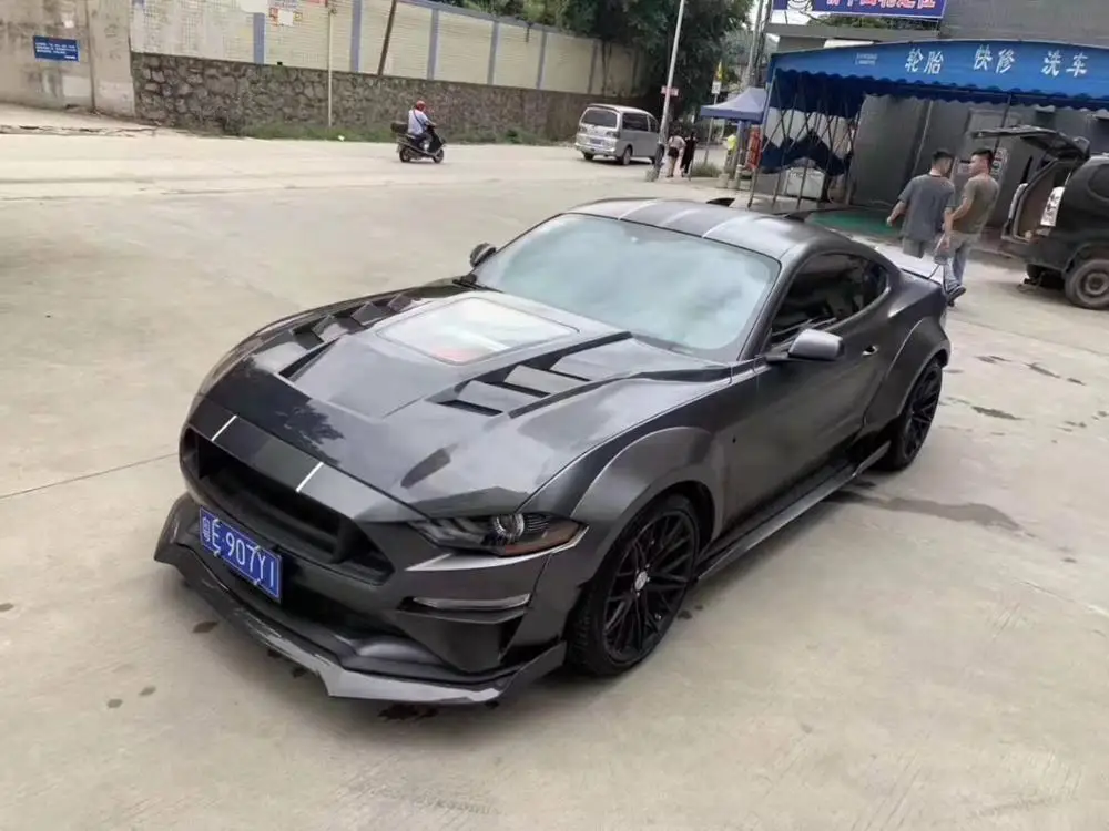 Углеродное волокно прозрачное стекло передний бампер капот двигателя