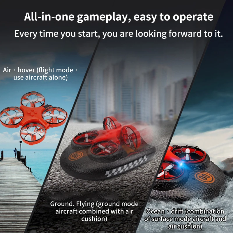 3 в 1 EPP Летающая воздушная лодка режим вождения на земле съемный Радиоуправляемый