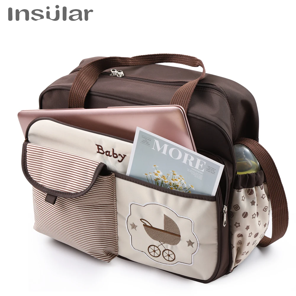 

Insualr Brand Large Diaper Bag Organizer Nappy Changing Bags Maternity Bags For Mother Baby Bag Stroller Diaper Handbag Bolsa