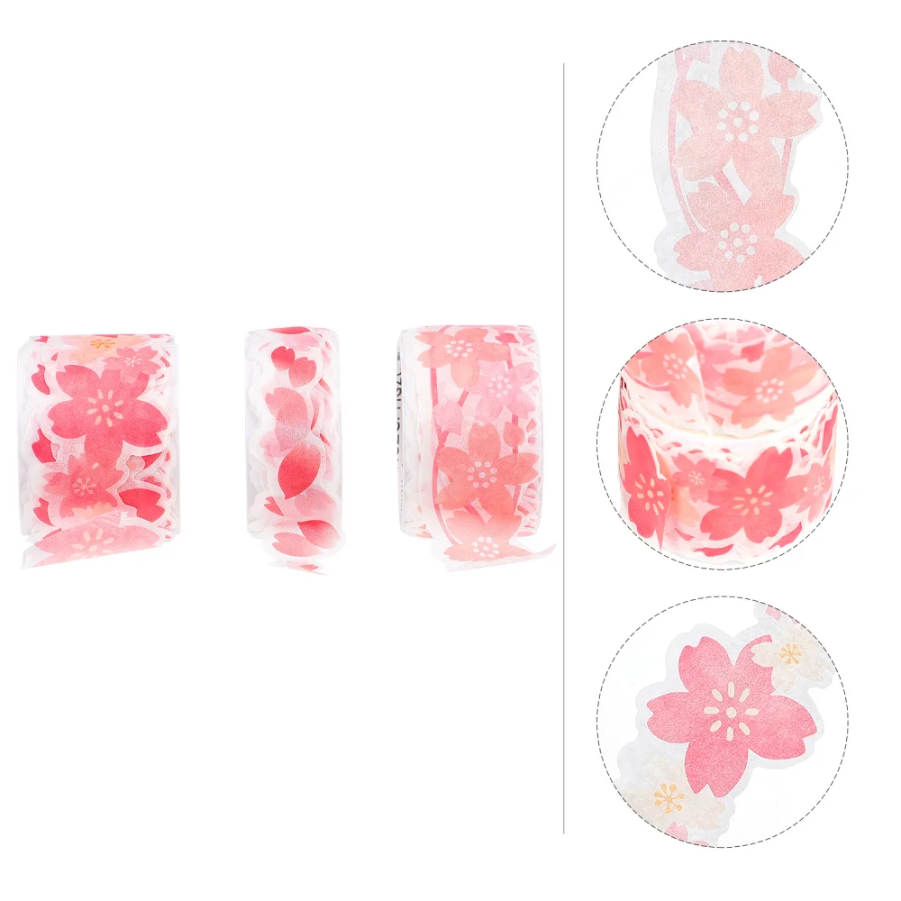 

3 Rolls of Beautiful Washi Tapes Useful Decorative Adhesive Tapes for DIY