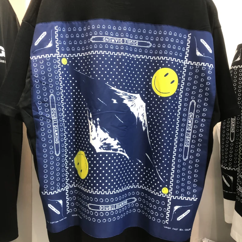 

T-shirt Men KAPITAL Women Back Double Diamond Graphic KAPITAL MAN Tee Tops Slightly Oversized