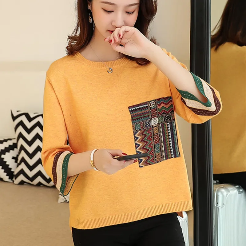 Новинка осени 2019 приталенная рубашка женская с рукавом в семь точек свободный