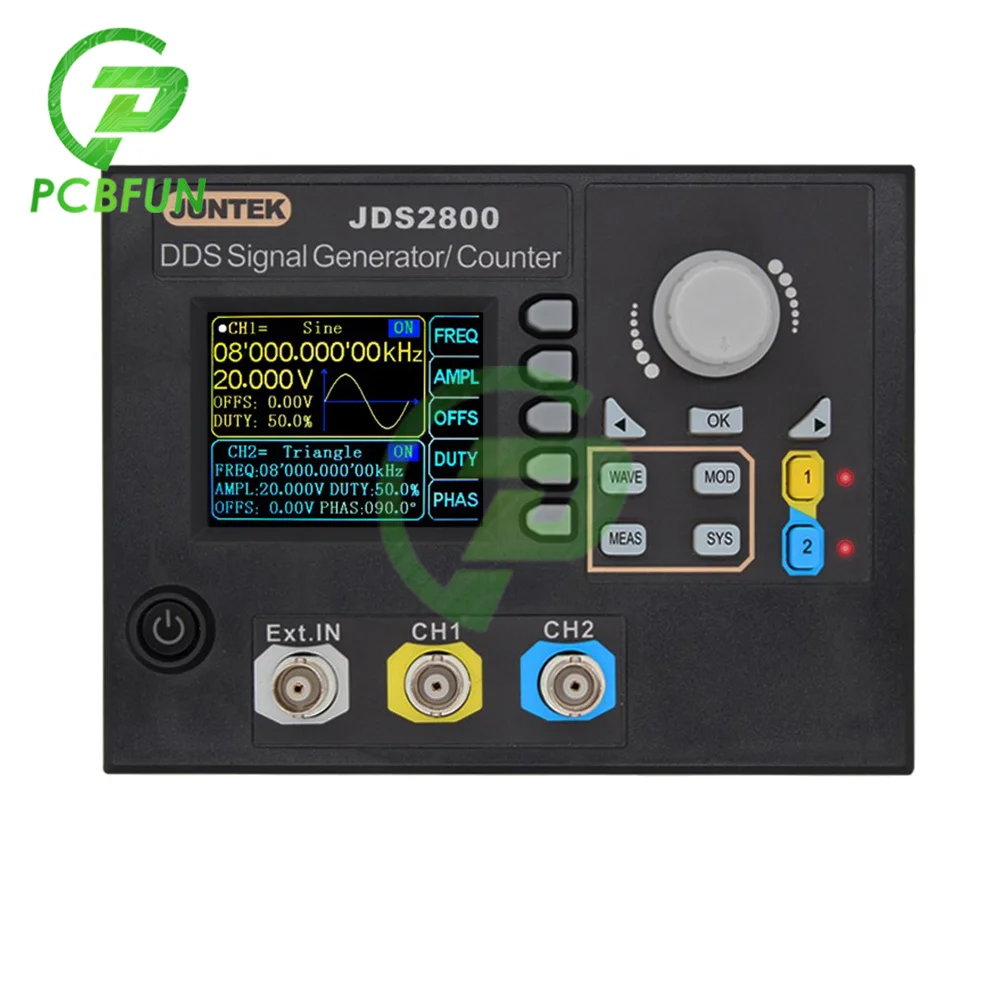 Генератор сигналов DDS JDS2800 60 МГц цифровой двухканальный произвольной формы |