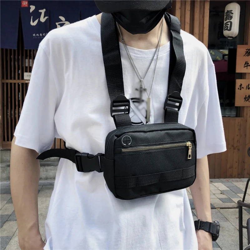

Men Women Chest Rig Bag Hip Hop Streetwear Waist Bag Adjustable Tactical Chest Bags Fanny Pack Streetwear Waist Packs