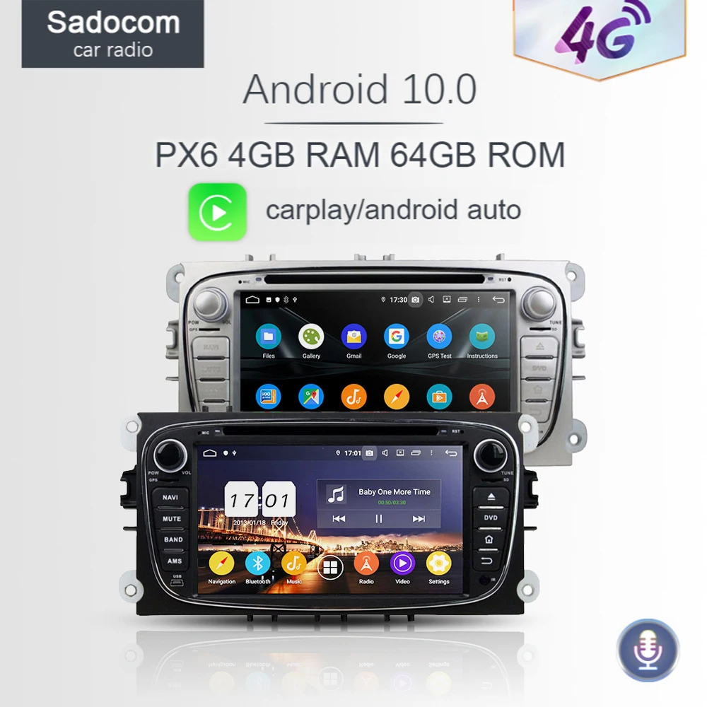 Автомагнитола PX6 DSP 2 din Android 10 0 8 ядер 4 Гб ОЗУ DVD плеер GPS RDS радио автомагнитола 5 для