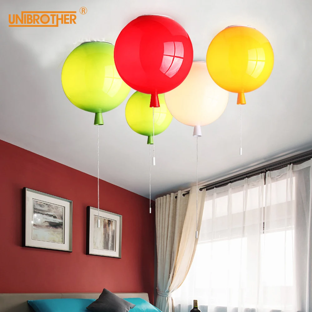 

Подвеска в виде шара световая лампа для детской комнаты Диаметр 6 цветов 25 см акриловый светильник домашний деко спальня E27 энергосберегающ...