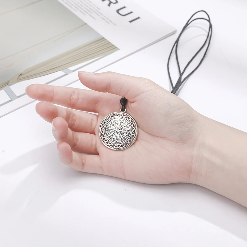 Teamer руны викингов ожерелье Vegvisir подвеска с компасом Odin символ норвежской