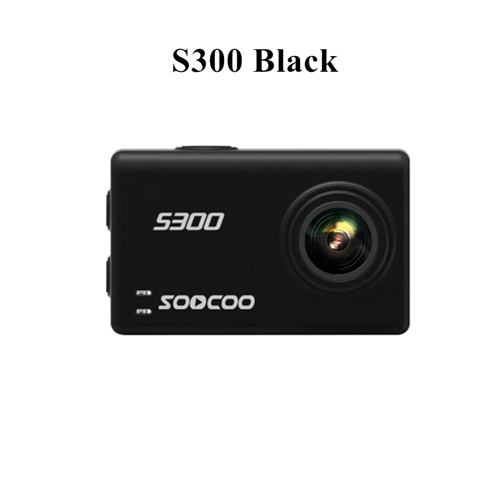 Black Soocoo S200 Экшн-камера 4k Спорт с чехлом gps микрофон дистанционное управление сенсорный экран экшн-камера крепление - Цвет: Black