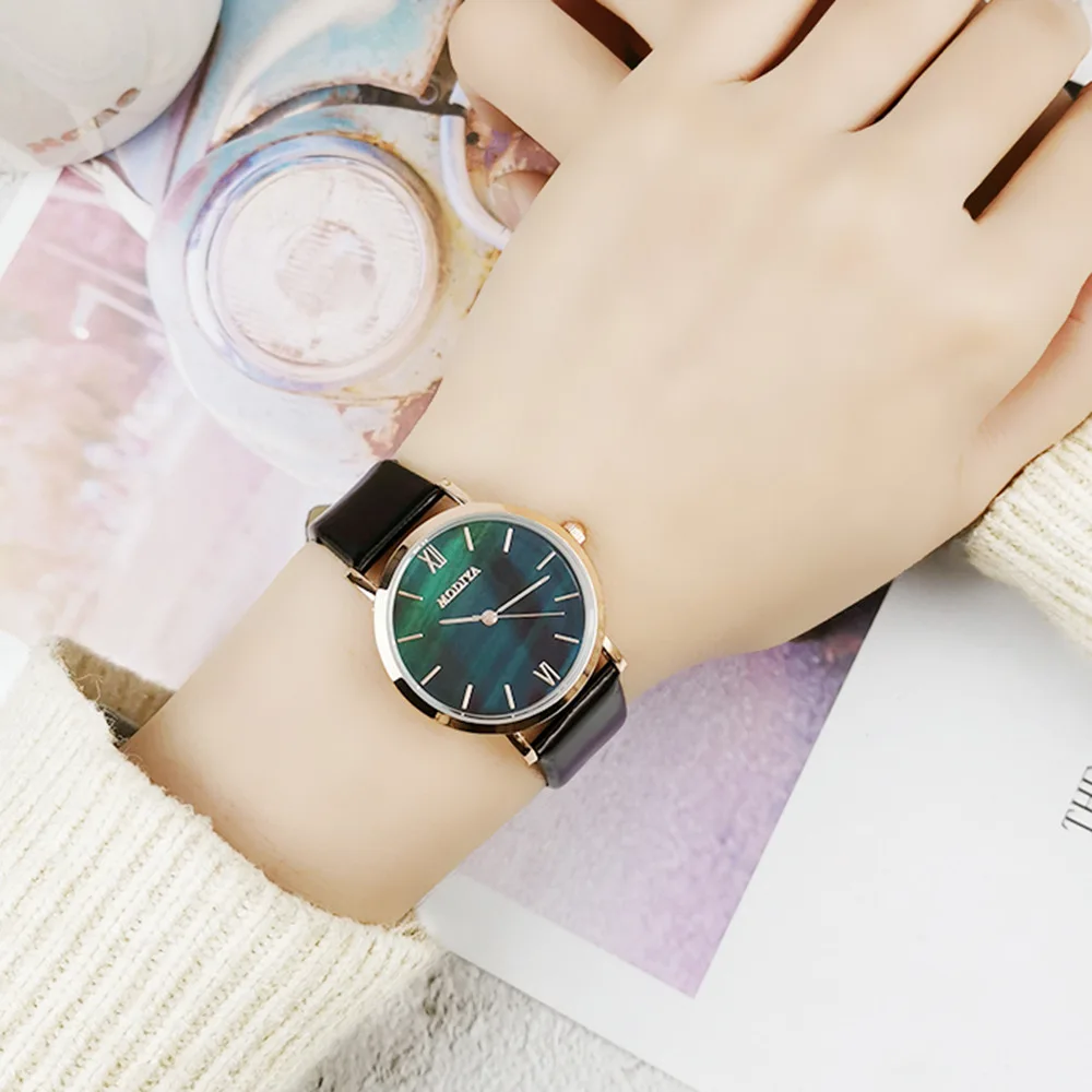 

Douyin hot - sale tide table stone malachite green forest women watch web celebrity small green table