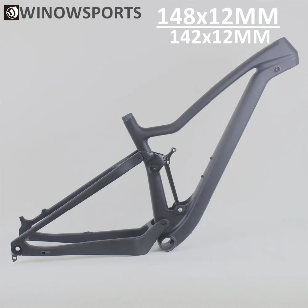 Winowsports UD черный матовый или глянцевый полный углеродного волокна toray t800 29er беговые горный велосипед с полной подвеской рамы 142x12 мм расстояние