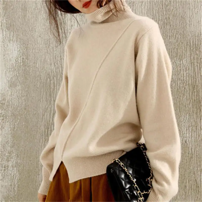 Осенне-зимний новый кашемировый свитер женская зимняя одежда женский с высоким