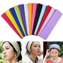 Moda yoga bandana esportes cor sólida leite de seda fitness elástico sweatband para eficaz trabalhar para fora acessórios (3)