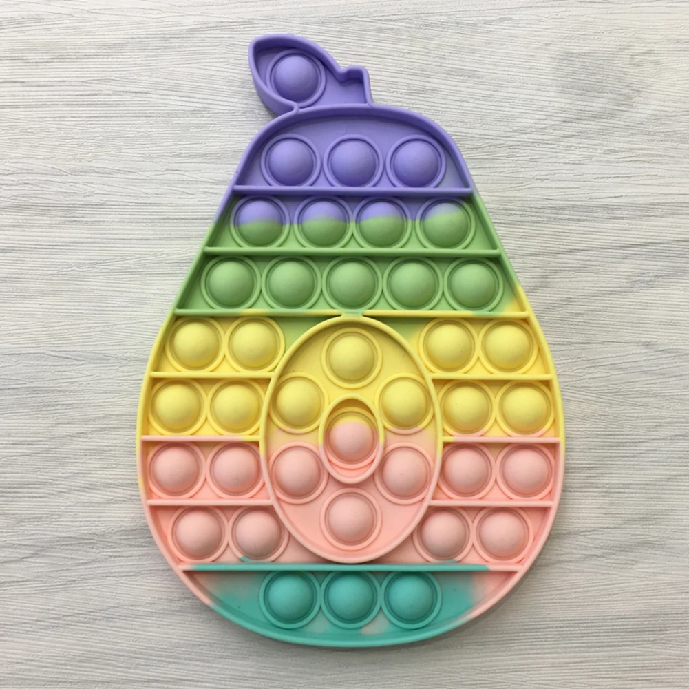 

Push Bubble Silicone Toy Rainbow Color Sensory Autism Toy To Relieve Stress And Impatience Children Adult Educational Game Toy
