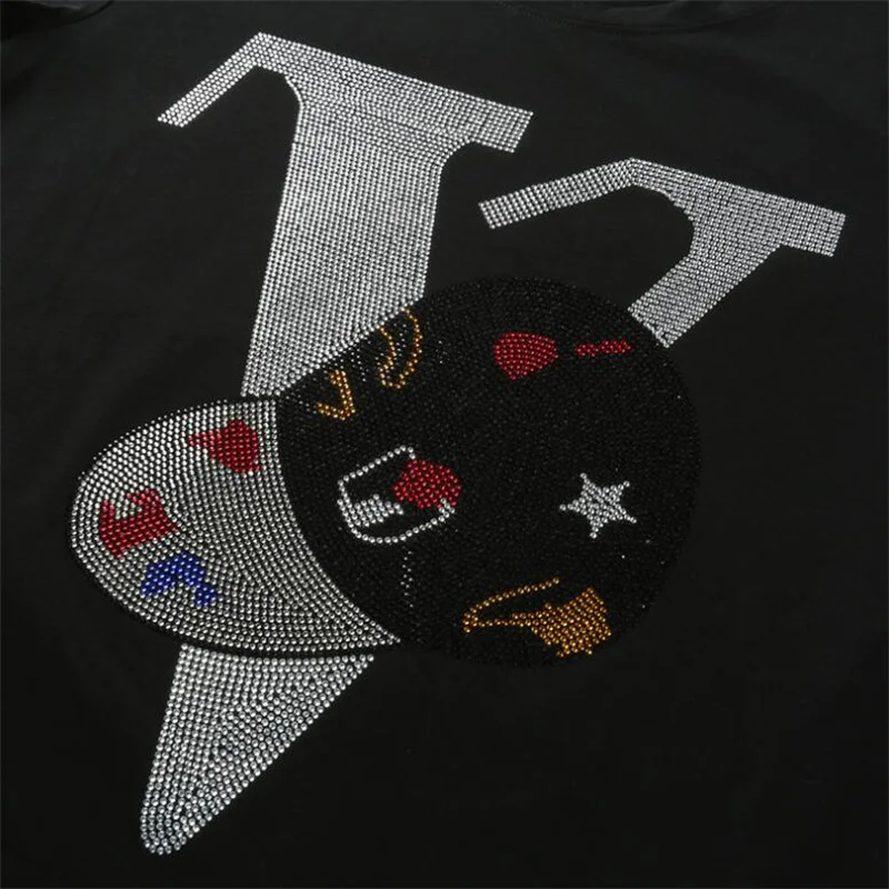 

Men's Thick Design Autumn And Winter Long Sleeve Casual Bodybuilding Sweatshirt High Quality Rhinestone Hoodie