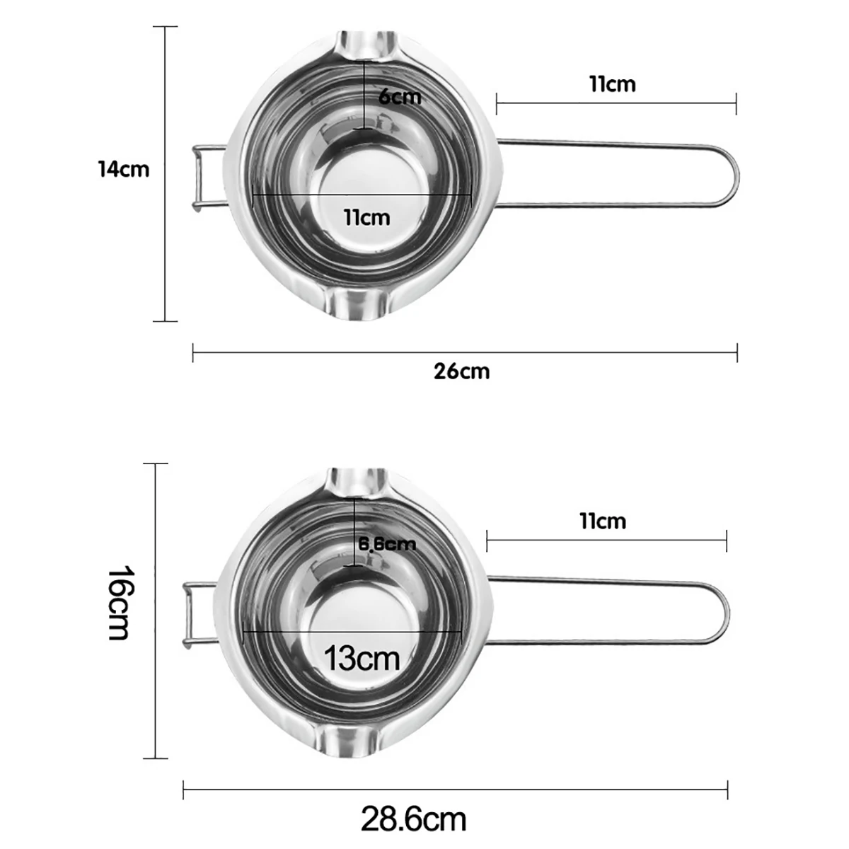 

Long Handle Wax Melting Stainless Steel Pot DIY Scented Candle Soap Chocolate Butter Handmade Soap Tool Non-stick Easy Cleaning