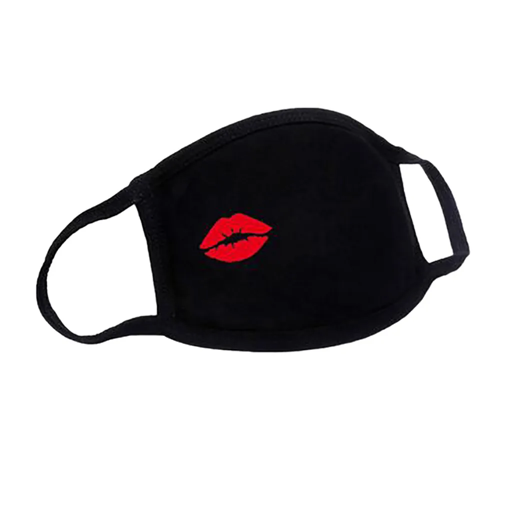 

9PC Unisex Black Cotton Mouth Mask Reusable Dustproof Washable Face Mask Anime Masks Cotton Earloop For Cycling Camp Mascarillas