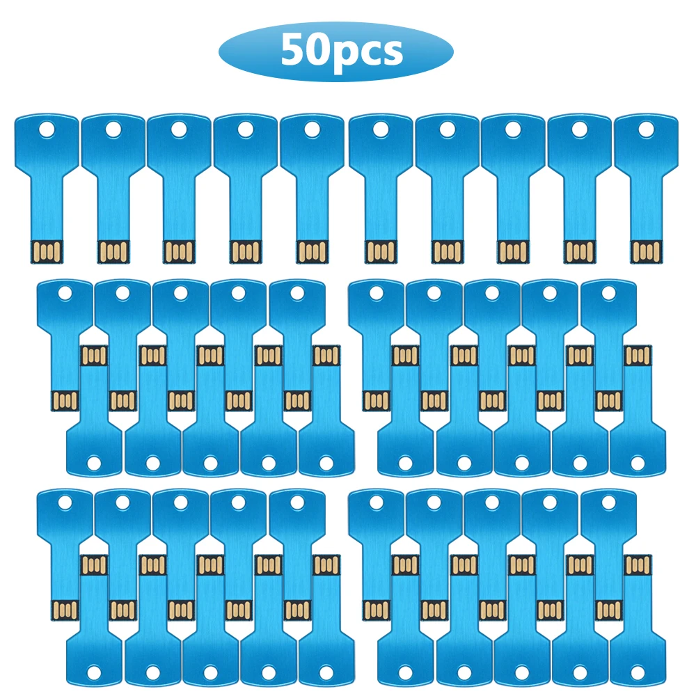

50PCS Hot sale USB 2.0 Flash Drive 32GB 16GB 8GB 4G Metal Pendrive 64gb 128GB usb 2.0 Metal u disk High Speed Drive stick
