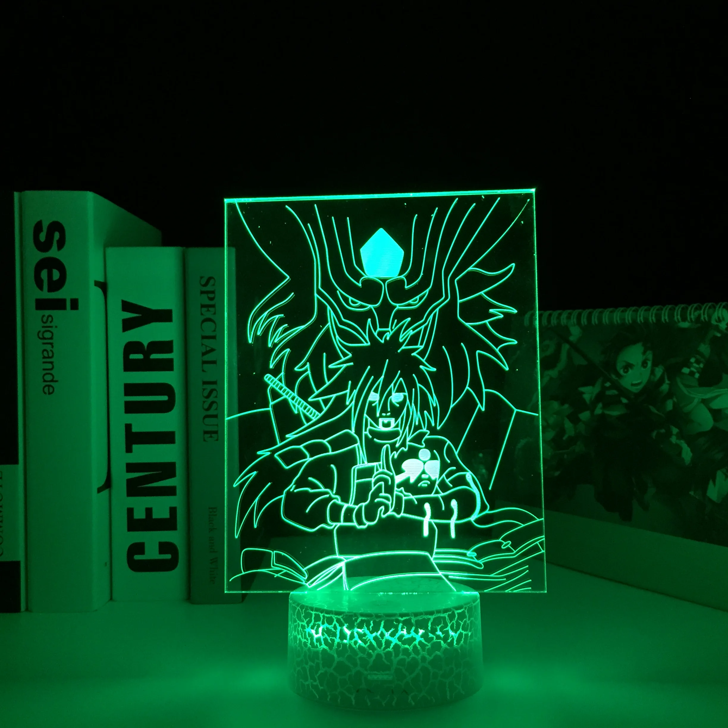 

Madara Susanoo Anime Figure 3D LED White Base Cartoon 7 Colors Changing Table Lamp for Children Room Decor Birthday Gift Light