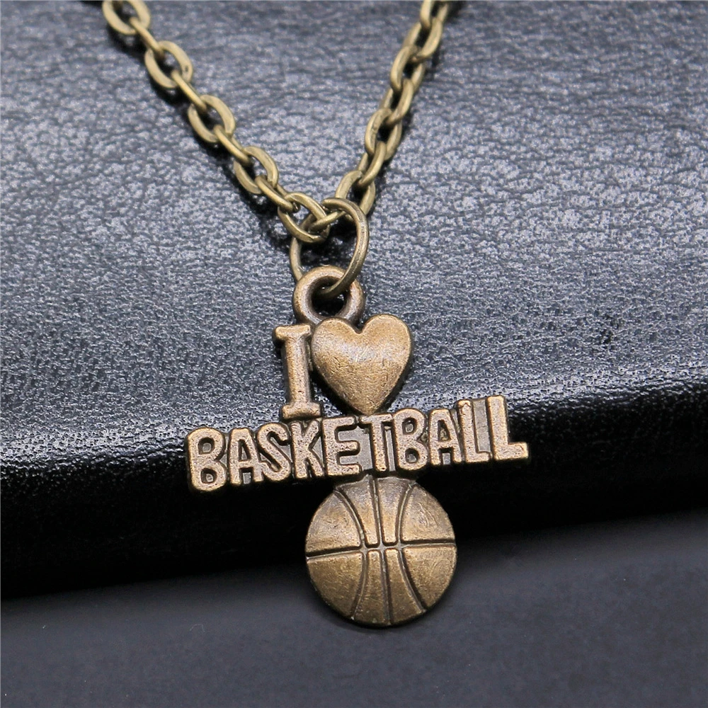 Женское колье с подвеской в виде баскетбольного мяча 2 цвета 21x20 мм | Украшения и