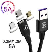 super quick magnetic charge 5a cable for huawei fcp qualcomm oppo vooc samsung adaptive fast charge vivo flashcharge 66 65w