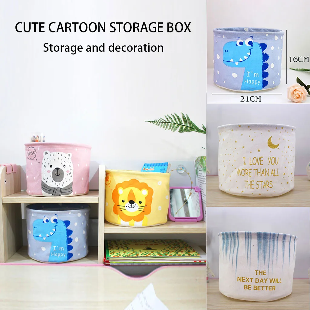 Мультяшная тканевая Водонепроницаемая Складная Косметическая настольная