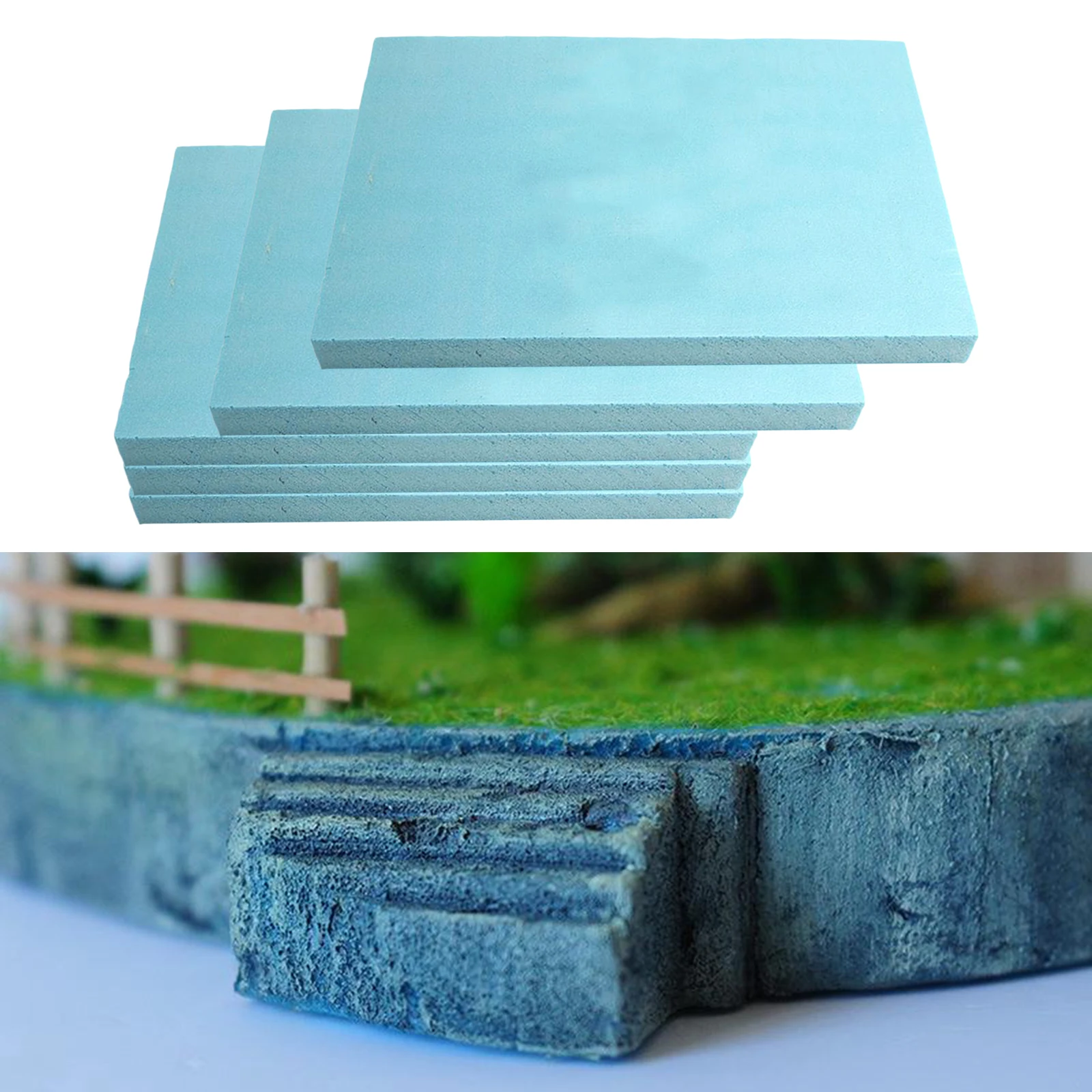 15Pcs High Density Foam Slab Plate Board 295x200mm DIY Model Diorama Building