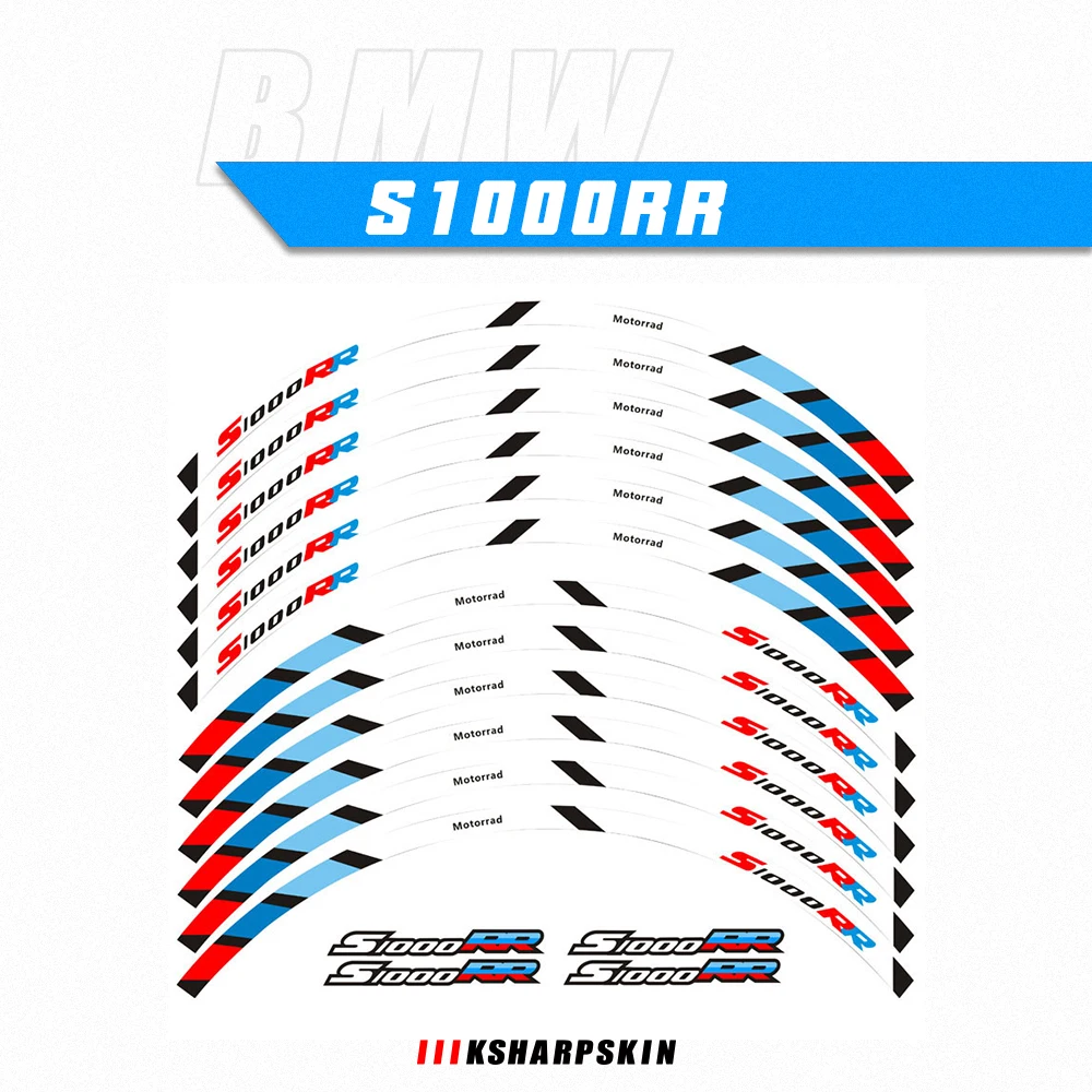 Светоотражающие мотоциклетные наклейки 12 полосок для BMW S1000RR s1000 rr|Наклейки и
