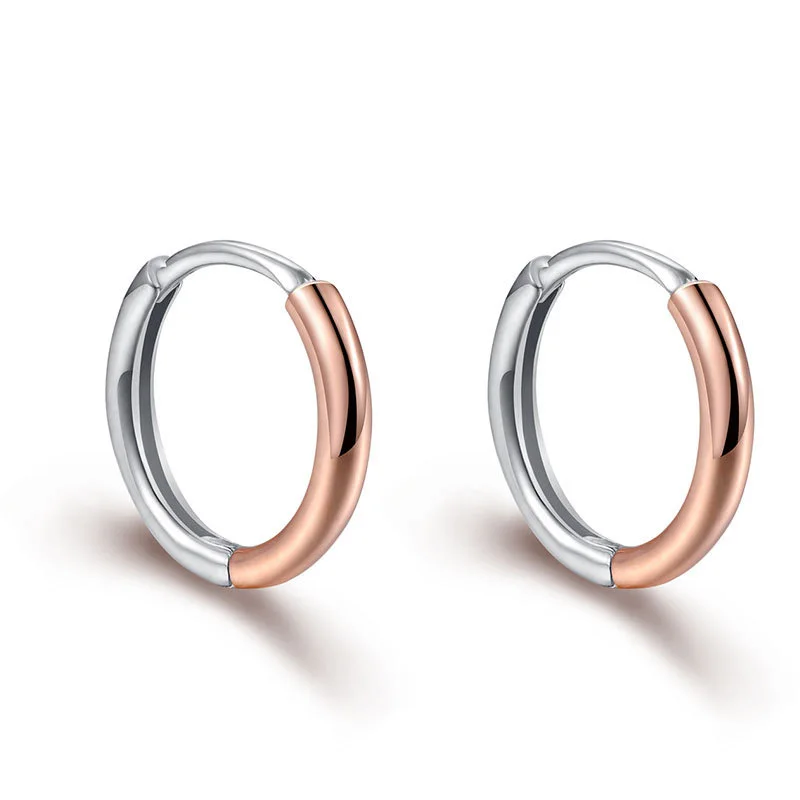 Классические глянцевые серьги кольца для пирсинга из настоящего натурального