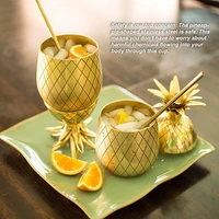 pineapple shaped moscow mule cooper mug cocktail copper 500ml stainless steel tumbler mug cup drinking party cup drinkware