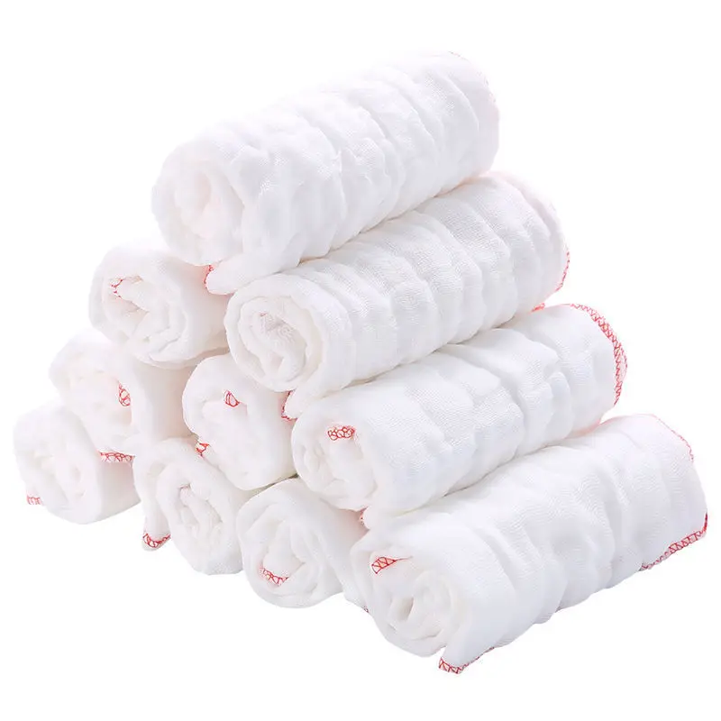 

5 Pieces 35*35cm thick pure cotton gauze dish cloth absorbent non-linting scouring pad cotton cloth non-oily kitchen supplies