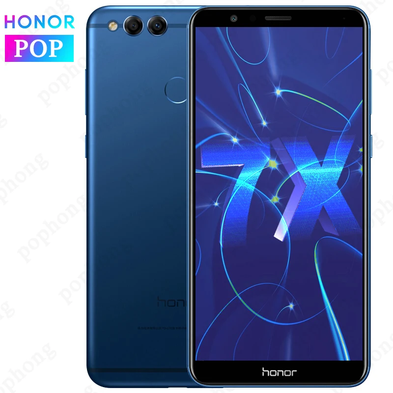 Global ROM HONOR 7X мобильный телефон 4 Гб 64 5 93 дюймов Kirin 659 Восьмиядерный Android 7 0 отпечаток