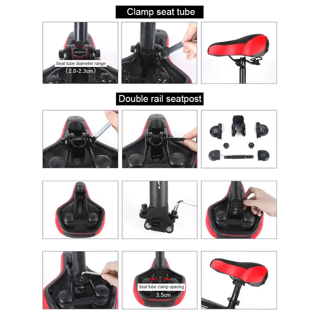 

Bike Seat Soft Shock Absorption Bicycle Saddle Comfortable Cushion Bicycle Accessories With Wrench Bisiklet Bike Accessories
