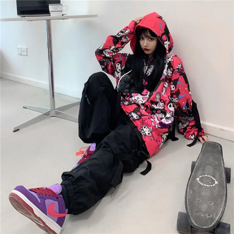 

JK jacket sweatshirt women tide ins2020 spring and autumn new wild hooded hoodies women loose fashion Sweatshir cute pullover