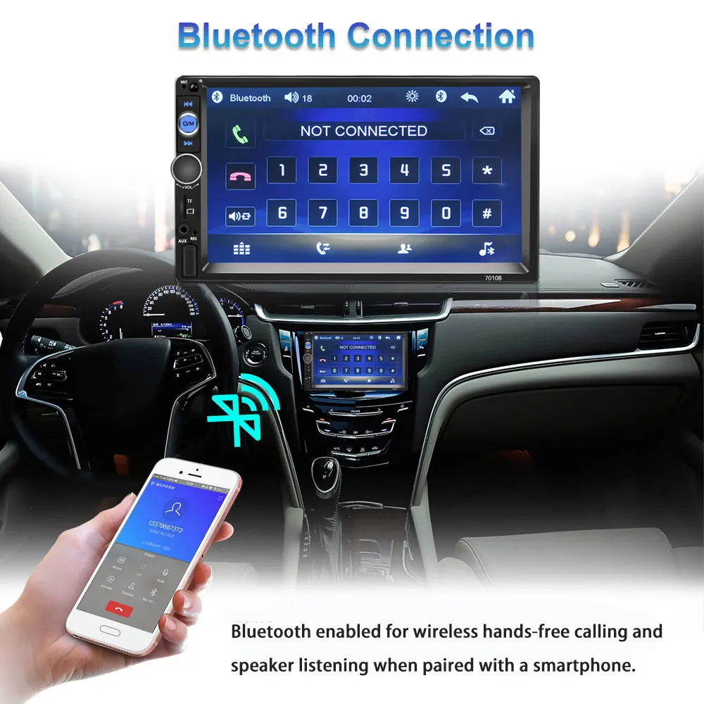 AMPrime Авто 2din автомобильный мультимедийный плеер 7 &quotсенсорный экран Bluetooth