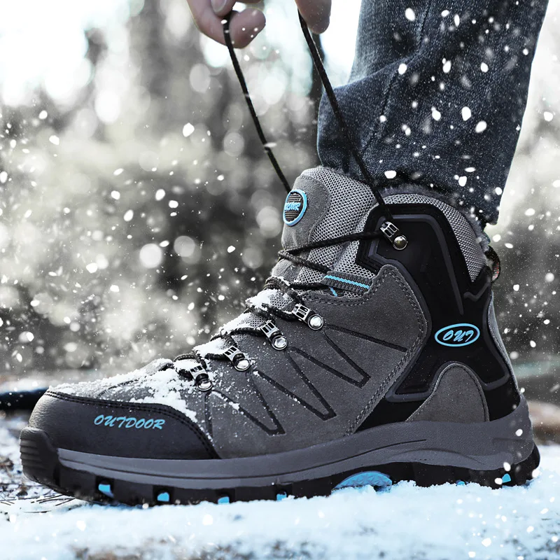 Лидер продаж зимние мужские ботинки с мехом Теплые повседневные рабочие