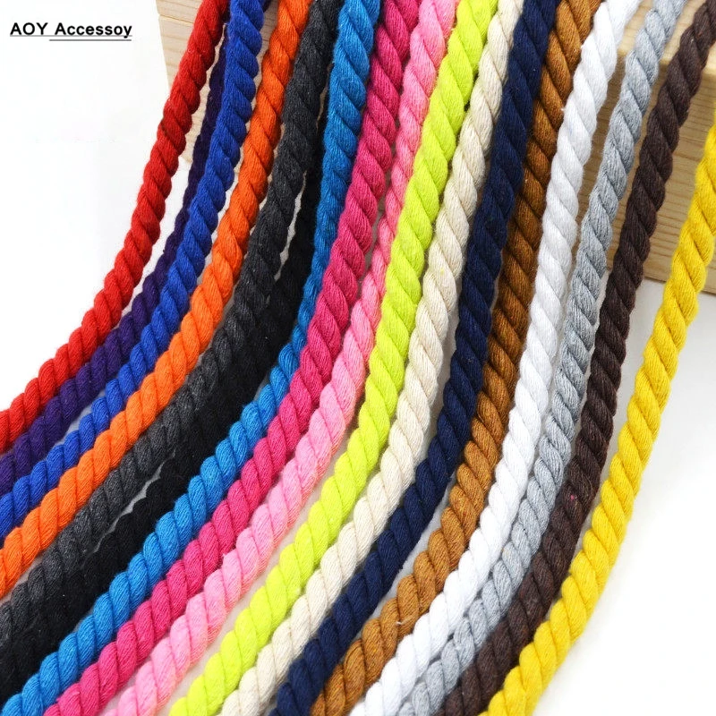 Хлопчатобумажные Шнуры 10 мм 3 штуки витая Толстая веревка ручная работа сделай