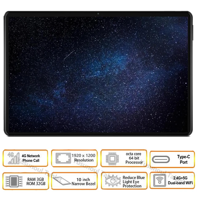 Планшет Google play 3G 4G LTE 10 дюймов Android 9 0 Pie 8 Мп 1920*1200 IPS 3 ГБ ОЗУ 32/64 Гб ПЗУ телефонные