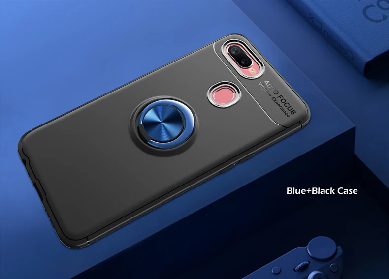 Для OPPO A7 AX7 чехол Автомобильный держатель Стенд Магнитный кронштейн палец кольцо мягкое силиконовое покрытие чехол для OPPO A7 A 7 противоударный