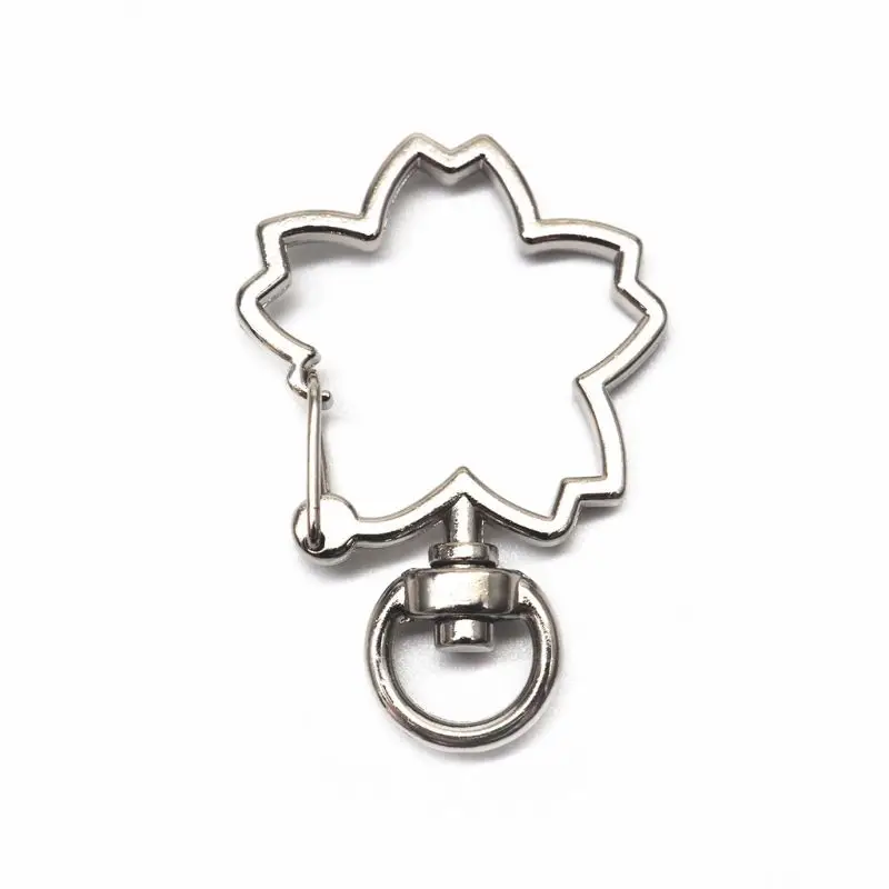 Металлический карабин с цветком вишни 5 шт./компл. застежка-лобстер брелок для