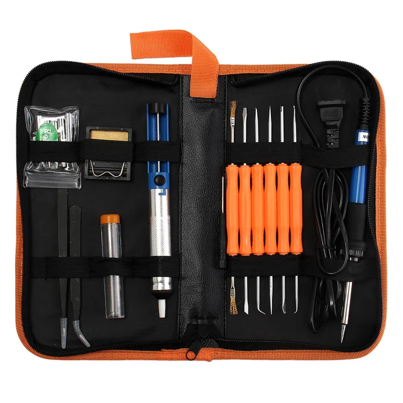 Электрический паяльник с регулируемой температурой 220 В 60 Вт + 5 наконечников