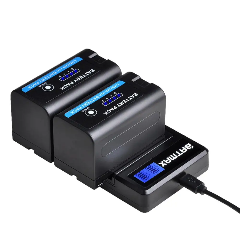 Светодиодный индикатор NP F750 F770 5200 мА · ч Аккумулятор Akku с ЖК дисплеем и USB зарядным