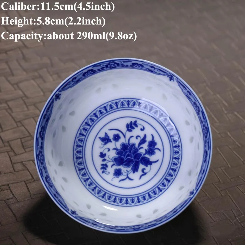 4 5 дюймов китайский пейзаж чаша Цзиндэчжэнь винтаж синий и белый фарфор