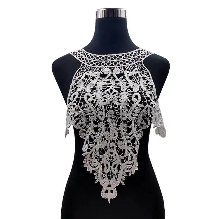 Женское кружевное платье с вышивкой Элегантное Белое и черное большого размера 3D